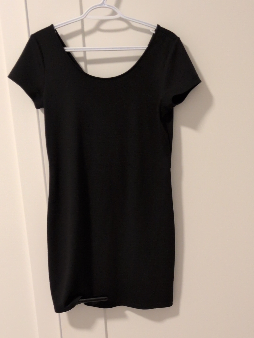 Essential Black Scoop Neck Mini Dress